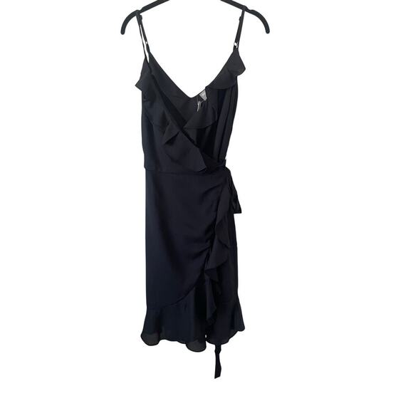 NWT ASOS Curve Strappy Ruffle Mini Dress Wrap Dress Adjustable LBD Dainty Plus - Picture 1 of 10
